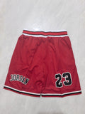 Chicago Bulls Bulls Red Retro Shorts Style 2