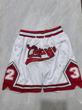 Chicago Bulls Bulls White Retro Shorts Style 4