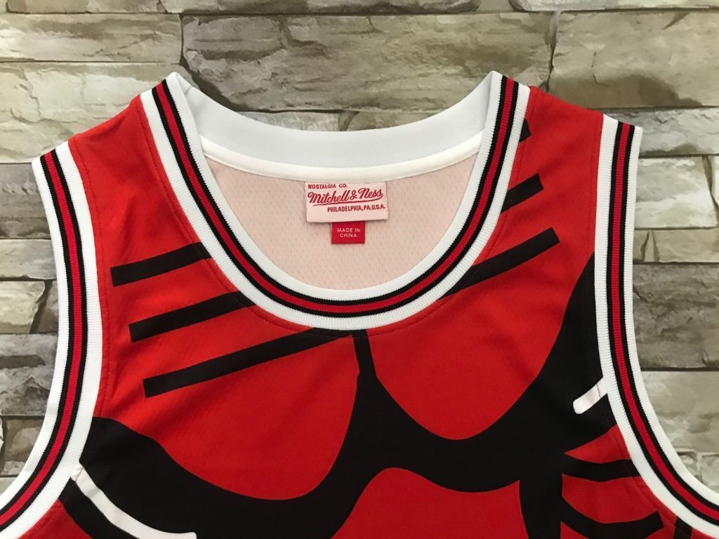 Chicago Bulls Bulls mitchell&ness Retro Red Style 3