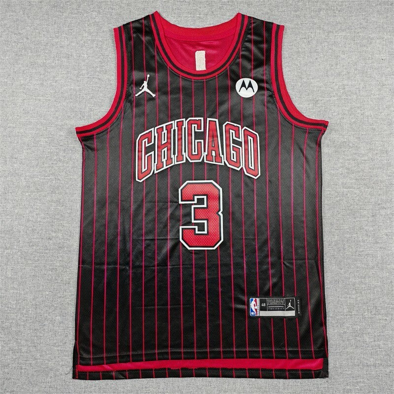 Chicago Bulls #3 Josh Giddey 26 Bulls 3 Black Style 6