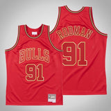 Chicago Bulls #91 Dennis Rodman Bulls 91 # Rodman Edition Red Jersey