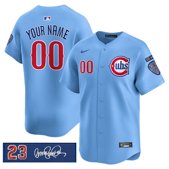 Chicago Cubs Active Player Custom Blue 'Ryne Sandberg Tribute' Vapor Limited