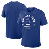 Chicago Cubs Royal Collection Early Work Tri-Blend Dri-FIT T-Shirt