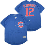 Chicago Cubs #12 Kyle Schwarber Cubs 12 Blue Fan