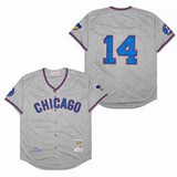 Chicago Cubs #14 Ernie Banks Cubs 14 Hemp Gray 1968 Retro