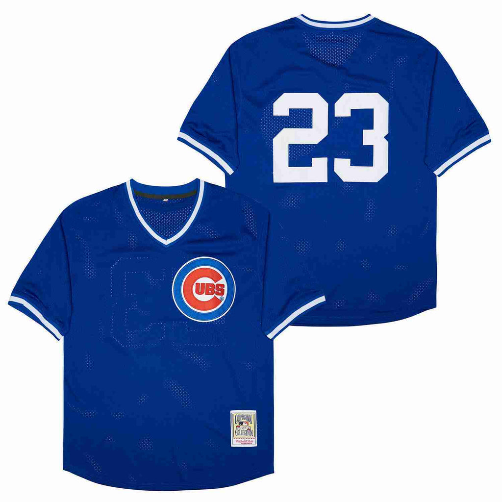 Chicago Cubs #23 Ryne Sandberg Cubs 23 Blue Pullover BP Edition Retro