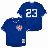 Chicago Cubs #23 Ryne Sandberg Cubs 23 Blue Pullover BP Edition Retro