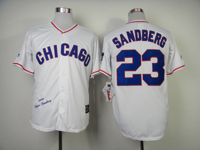 Chicago Cubs #23 Ryne Sandberg Cubs 23 White 1988 Retro