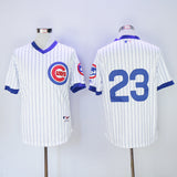 Chicago Cubs #23 Ryne Sandberg Cubs 23 White Blue 1988 Retro Pullover