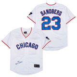 Chicago Cubs #23 Ryne Sandberg Cubs 23 White Edition Retro