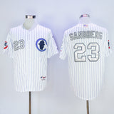 Chicago Cubs #23 Ryne Sandberg Cubs 23 White Retro