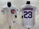 Chicago Cubs #23 Ryne Sandberg Cubs Adult Style 11