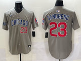 Chicago Cubs #23 Ryne Sandberg Cubs Adult Style 12