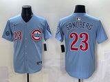 Chicago Cubs #23 Ryne Sandberg Cubs Retro Adult Style 2