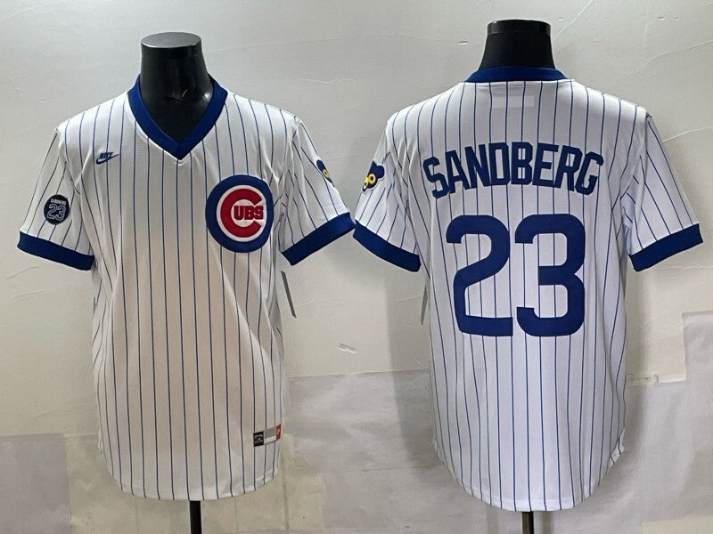 Chicago Cubs #23 Ryne Sandberg Cubs Retro Adult Style 9