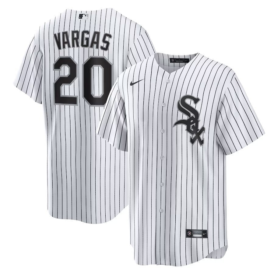 Chicago White Sox #20 Miguel Vargas Home Replica Jersey - White Style 2