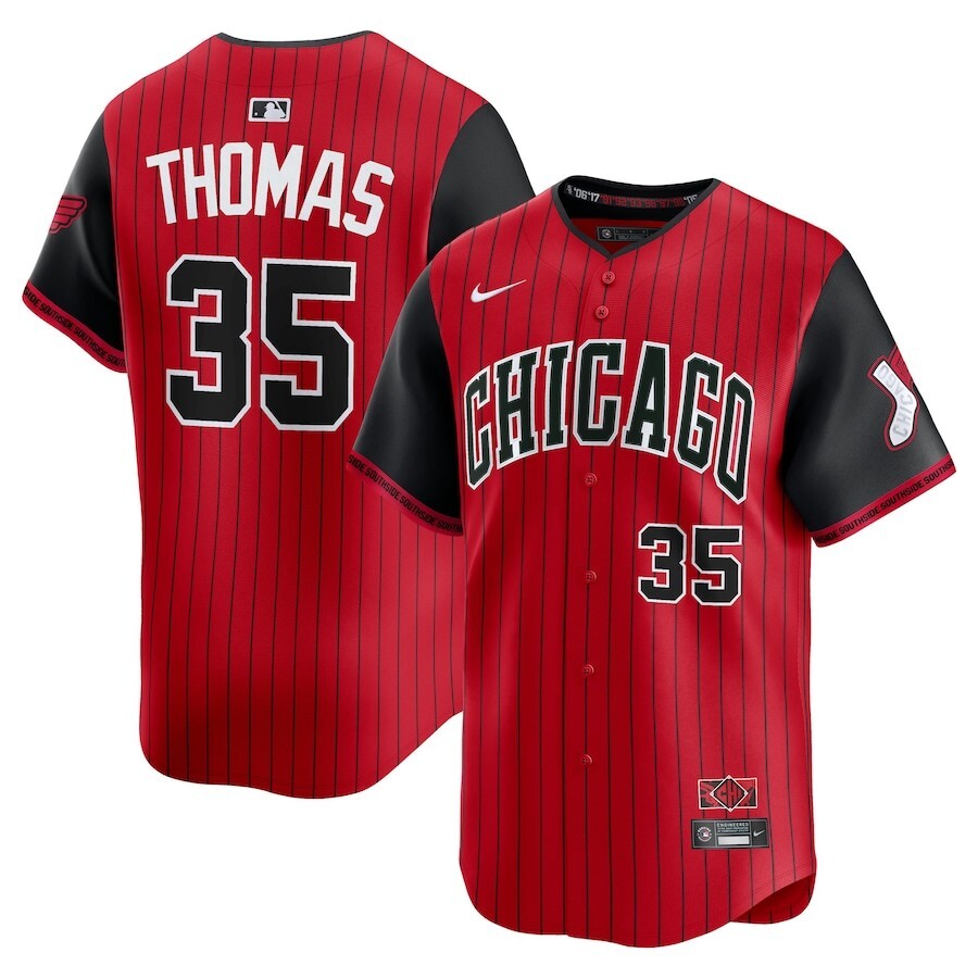 Chicago White Sox #35 Frank Thomas 2025 City Connect Limited Retired Player Jersey - RedBlack