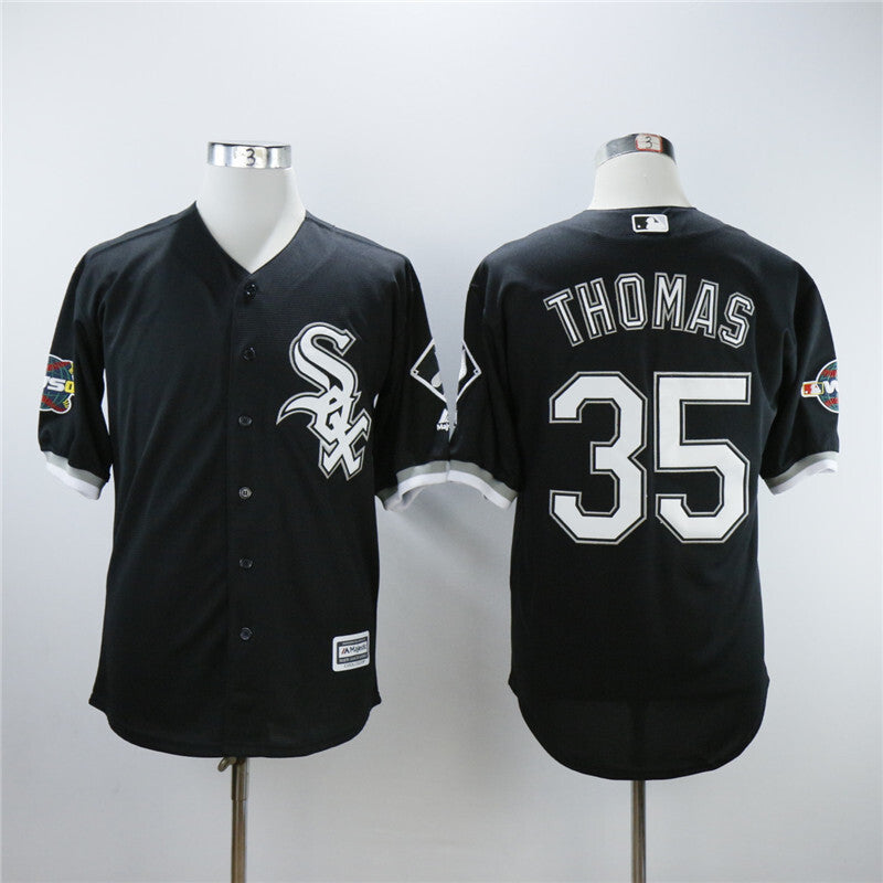 Chicago White Sox #35 Frank Thomas White Sox 35 Black Fan With 2005 Logo