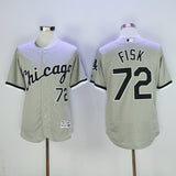 Chicago White Sox #72 Carlton Fisk White Sox 72 Gray Elite Retro Player