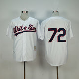 Chicago White Sox #72 Carlton Fisk White Sox 72 White 1990 Retro Style 1