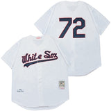 Chicago White Sox #72 Carlton Fisk White Sox 72 White 1990 Retro Style 2