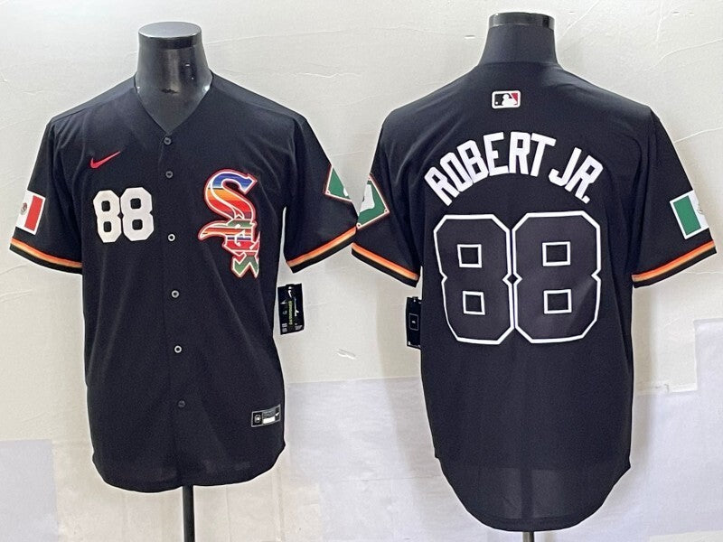 Chicago White Sox #88 Luis Robert Jr. White Sox 7 Rainbow Style 1