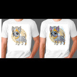 Chihuahua blanco T-shirts  White Cotton Casual Tshirt