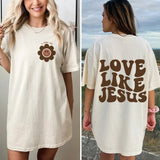 Christian  Love Like Jesus  Religious Hooded  Bible Verse  Groovy  Christian Woman Gifts