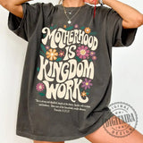 Christian Mom ,motherhood Is Kingdom Work Shirt ,retro Christian Mom ,christian Retro ,christian Mothers Day ,bible Verse