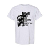 Christian Quotes Fathers Dafts, Man Of God Shirt, Retro Father's Day Gift, Protector Father Tee, Hero Dad Gift Shirt, Cotton Fabric Relaxed Fit Chic Style, Full Color, Full Size