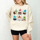 Christmas Book Lover Sweatshirt, Gnome Reading Book Sweatshirt, Wizard Christmas Sweatshirt, Bookish Christmas Shirt, Wizard Gnome Shirt, Gnome Bookish Sweater, Christmas Gift For Book Lover