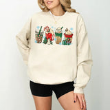 Christmas Coffee Shirt, Peppermint Iced Latte Snowmen Sweets Snow Warm Cozy Winter Women Shirt, Christmas Latte Shirt