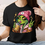 Christmas Girl Cute Boujee Shirt, Grinchy Lady Shirt, Greenmas Shirt, Funny Grinchy Shirt