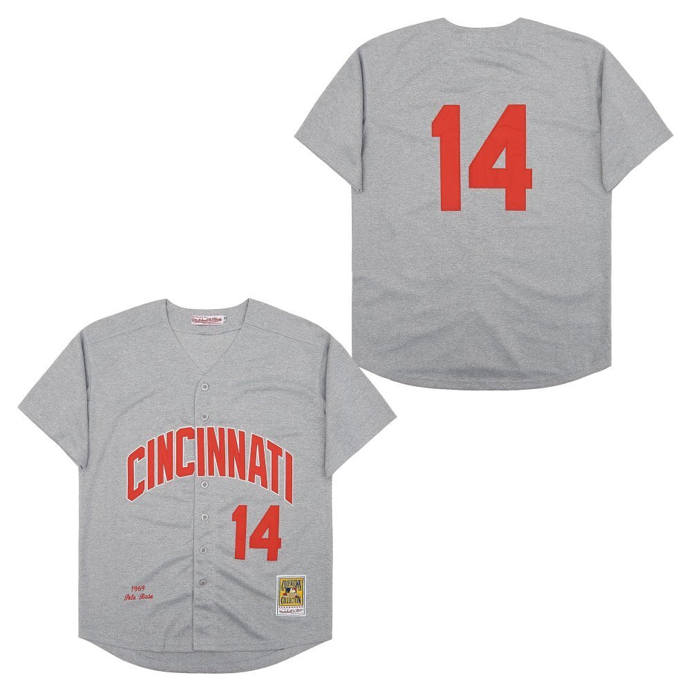 Cincinnati Reds #14 Pete Rose Reds 14 Hemp Gray Retro Style 1