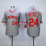 Cincinnati Reds #24 Reds 24 Gray Retro