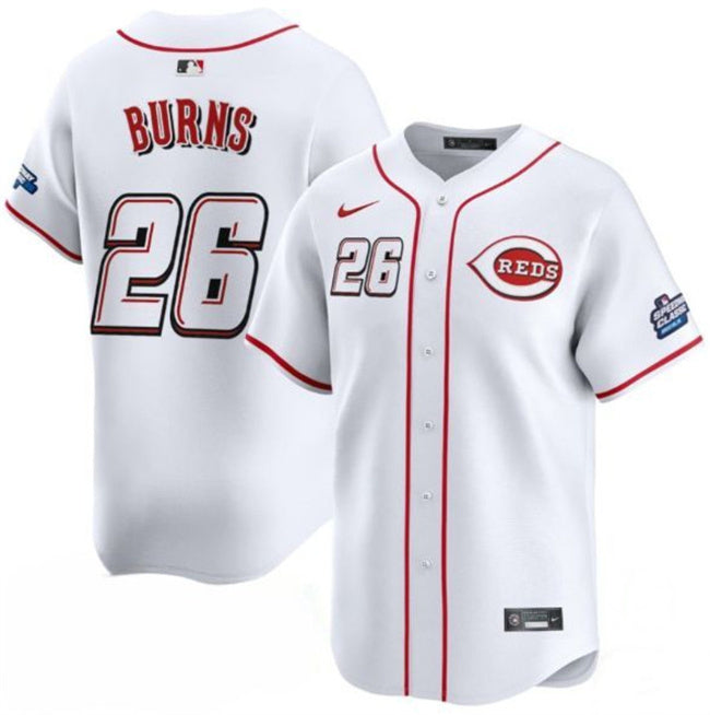 Cincinnati Reds #26 Chase Burns White 2025 Speedway Classic Home Limited