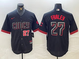Cincinnati Reds #27 Jake Fraley Reds City Adult Style 3