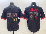 Cincinnati Reds #27 Jake Fraley Reds City Adult Style 4