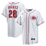 Cincinnati Reds #28 Eugenio Suarez Home Replica Jersey - White_conew1
