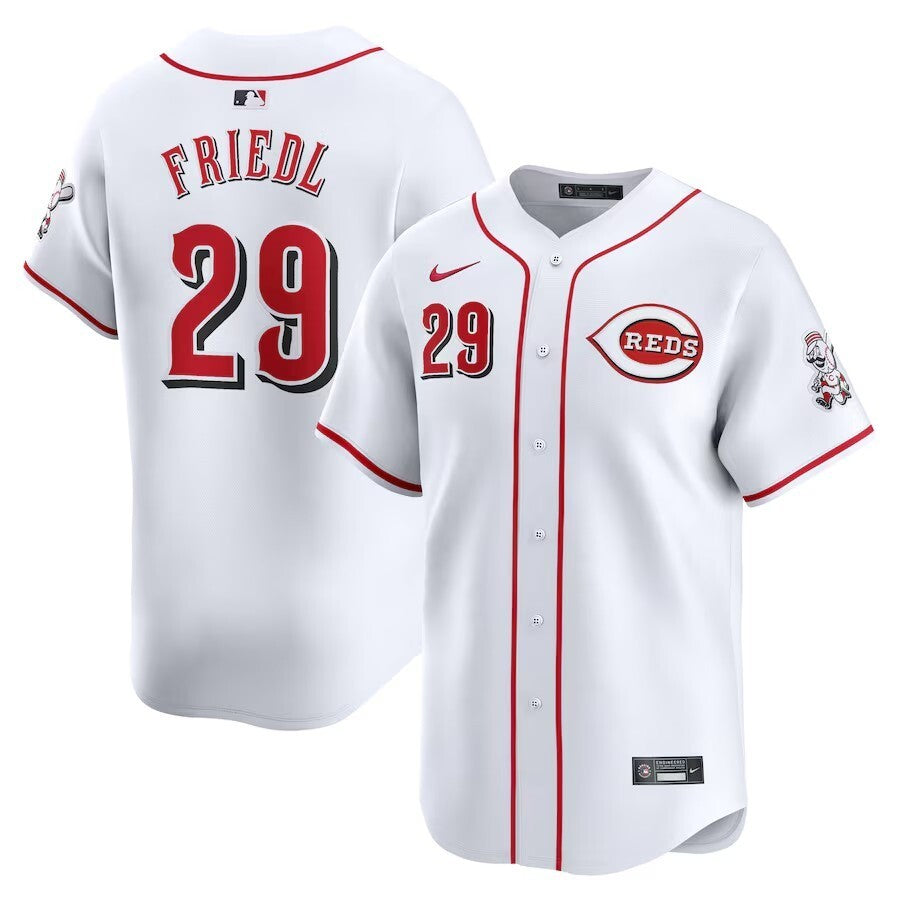 Cincinnati Reds #29 TJ Friedl Home Limited Player Jersey - White