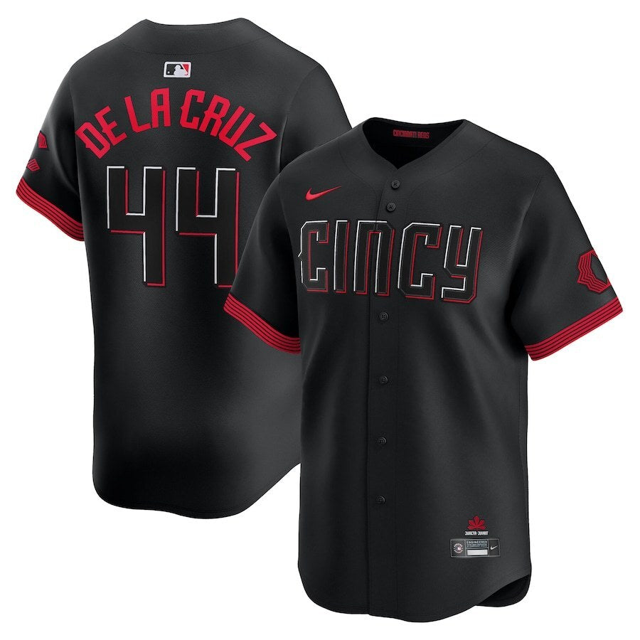 Cincinnati Reds #44 Elly De La Cruz City Connect Limited Jersey - Black