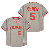 Cincinnati Reds #5 Johnny Bench Style 4 Baseball Jersey