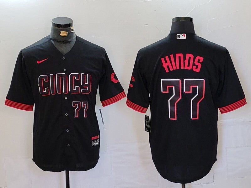 Cincinnati Reds #77 Rece Hinds Reds City Adult Style 2