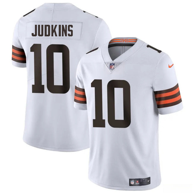 Cleveland Browns #10 Quinshon Judkins White 2025 Draft Vapor Untouchable Limited