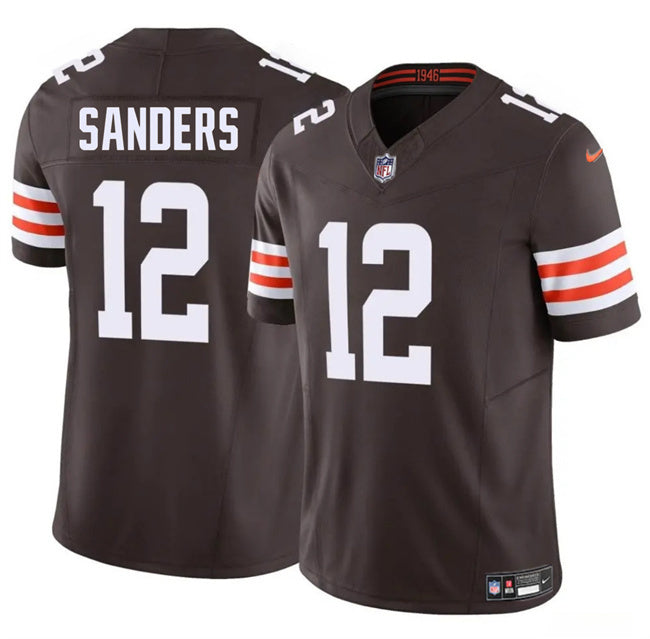Cleveland Browns #12 Shedeur Sanders Brown 2025 Draft F.U.S.E. Vapor Limited