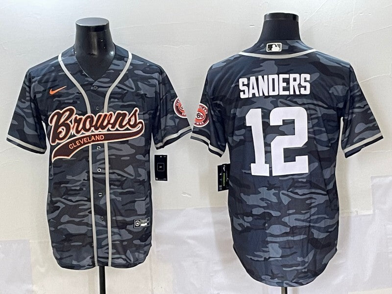 Cleveland Browns #12 Shedeur Sanders Collaboration Style 3
