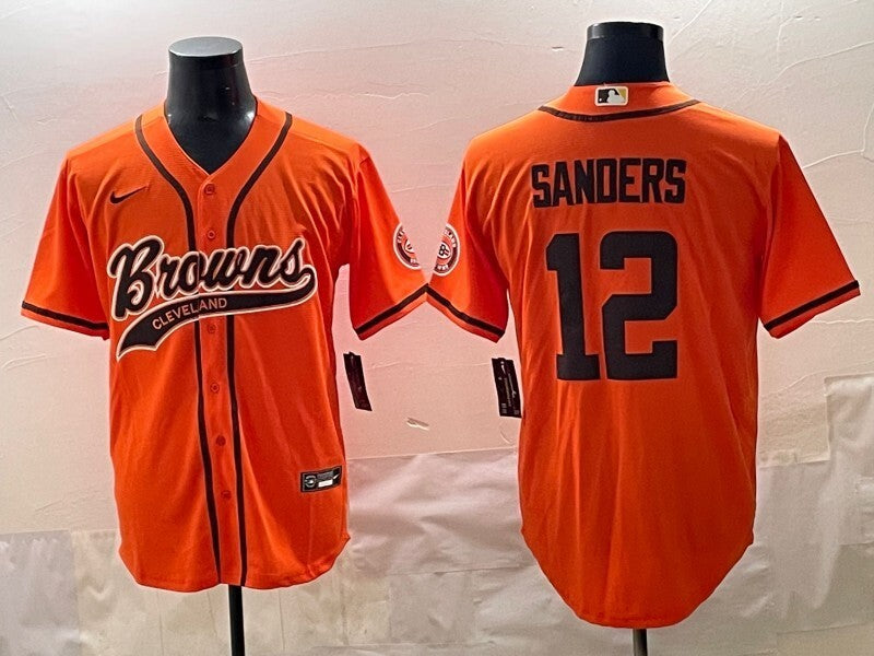 Cleveland Browns #12 Shedeur Sanders Collaboration Style 4