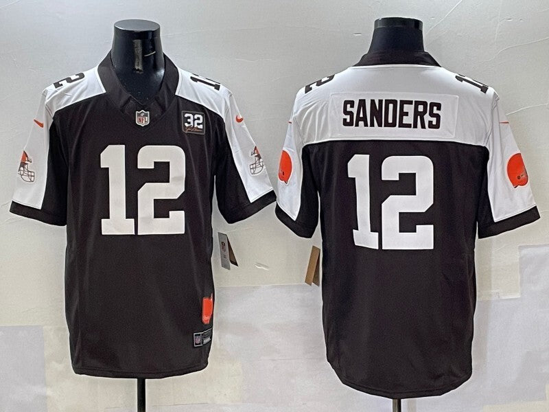Cleveland Browns #12 Shedeur Sanders Retro V3 Style 3