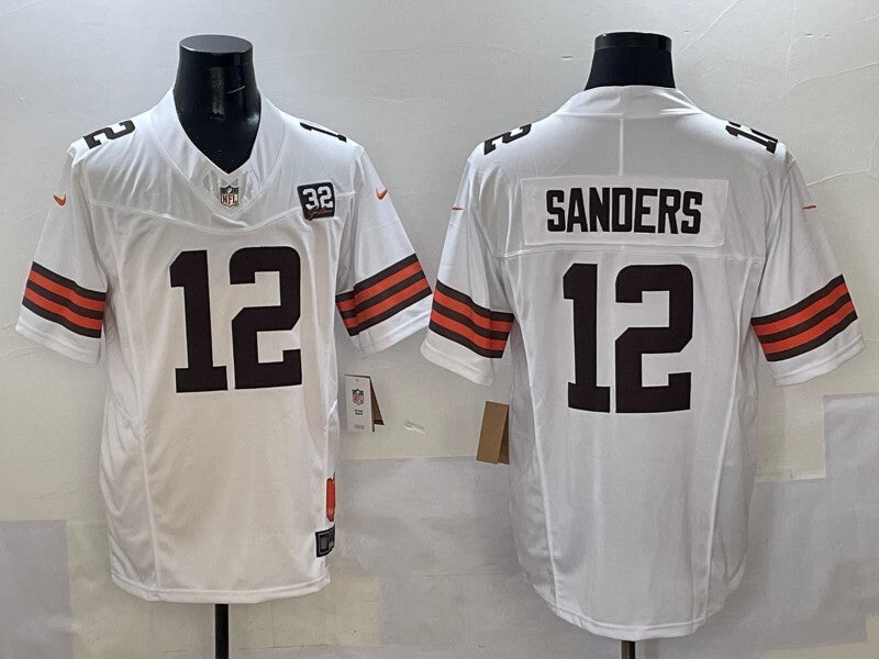 Cleveland Browns #12 Shedeur Sanders Retro V3 Style 4