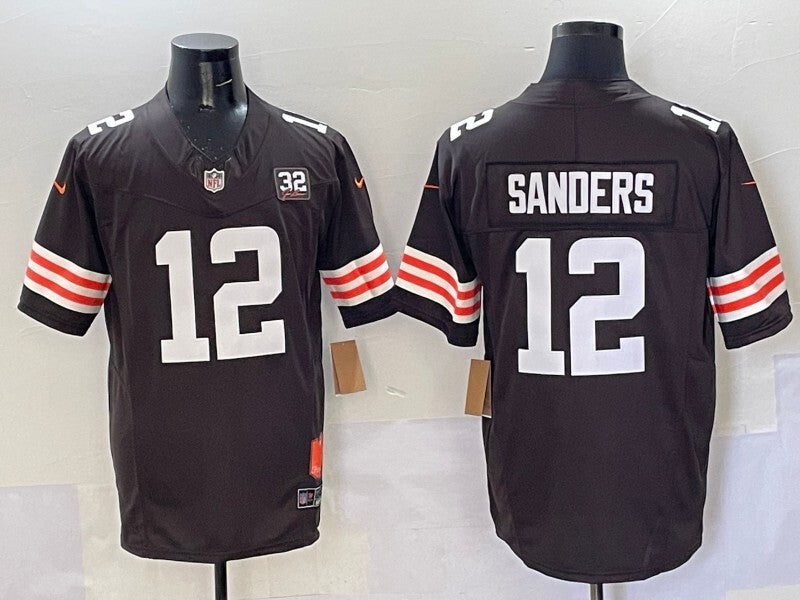 Cleveland Browns #12 Shedeur Sanders Retro V3 Style 5